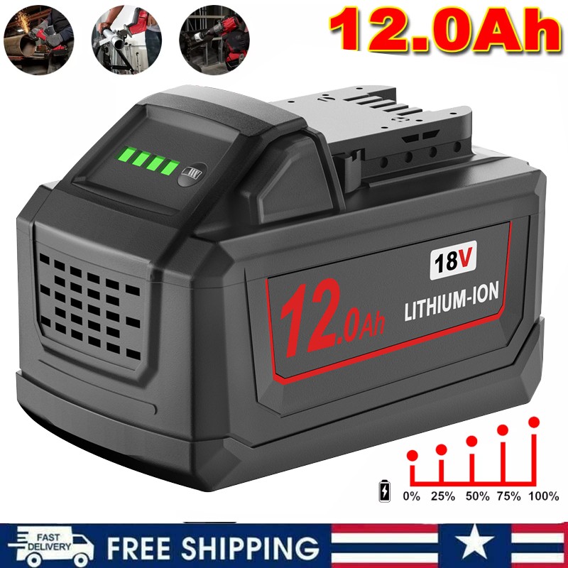 For Milwaukee for M18 12.0Ah Battery /Charger Extended Lithium 48-11-1880