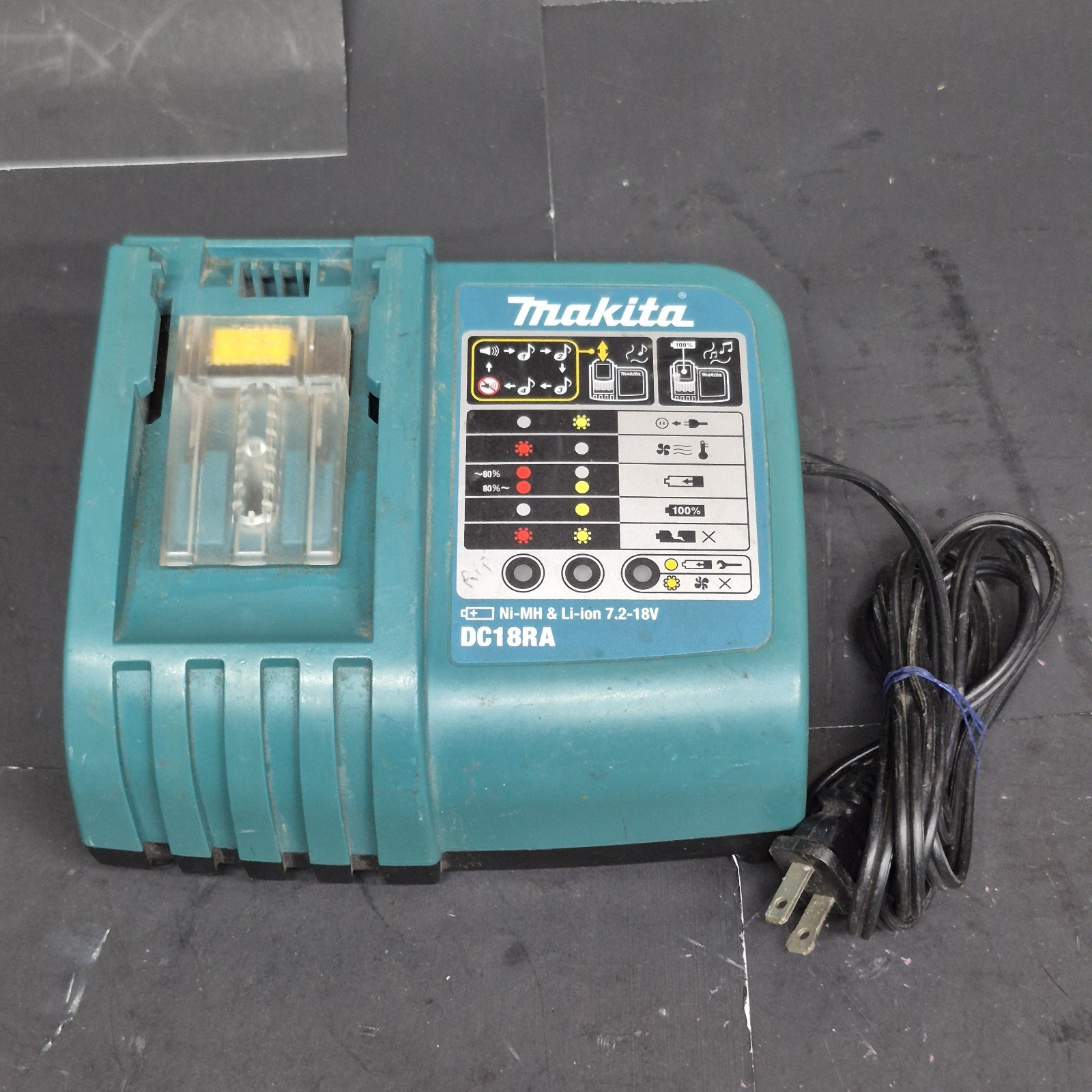 Makita DC18RA Fast Battery Charger 7.2-18V Ni-MH/Li-Ion Single Battery
