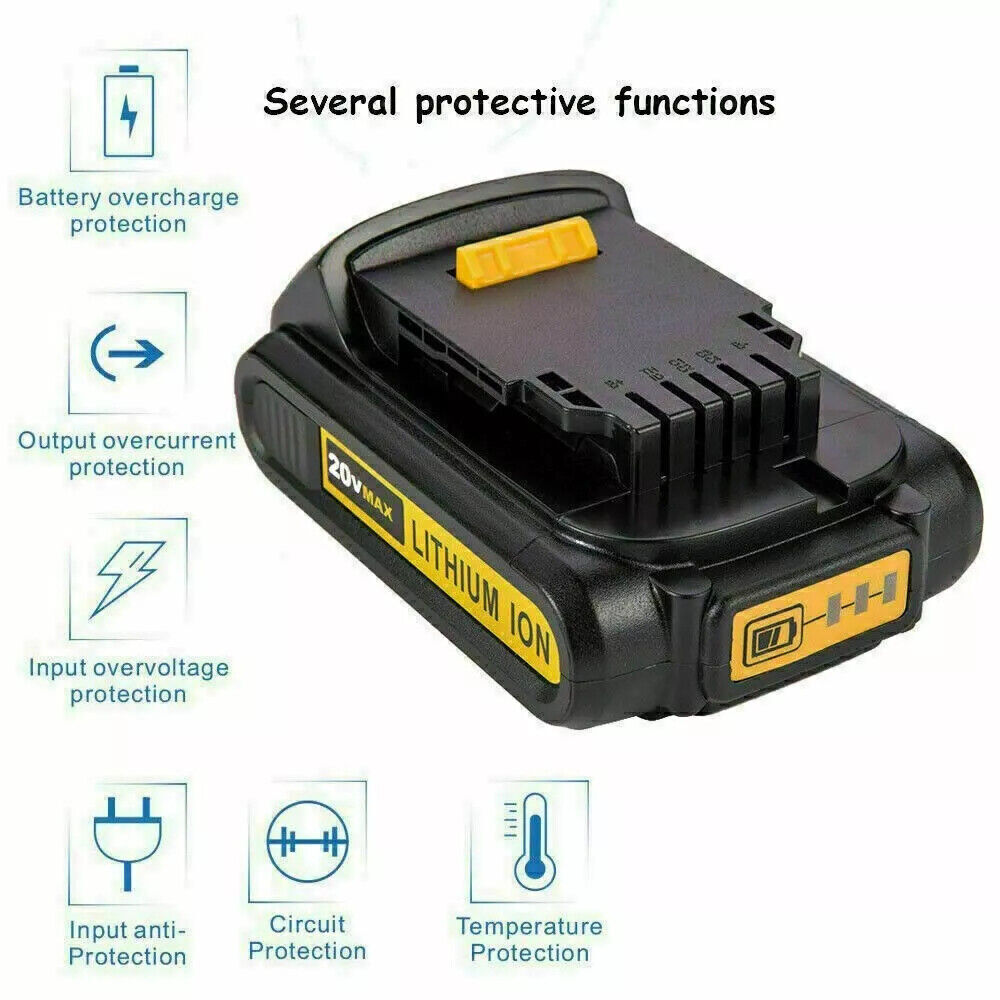 20V FOR DEWALT 20 Volt MAX Lithium-Ion Battery / Charger DCB200-2 DCB203 DCB201