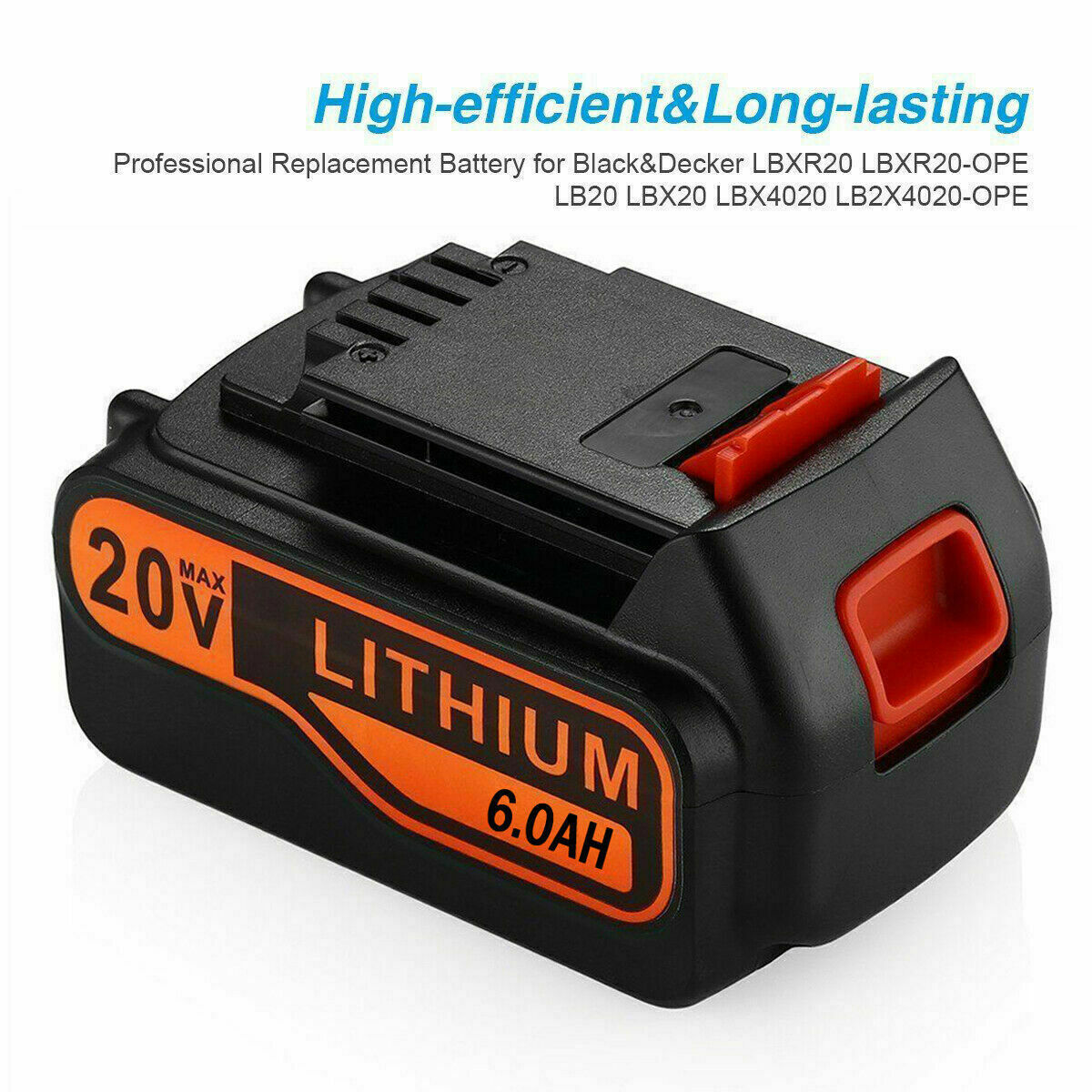 3.0Ah 20-Volt LB2X4020 Battery FOR Black & Decker 20V MAX Lithium LBXR20 LBX20