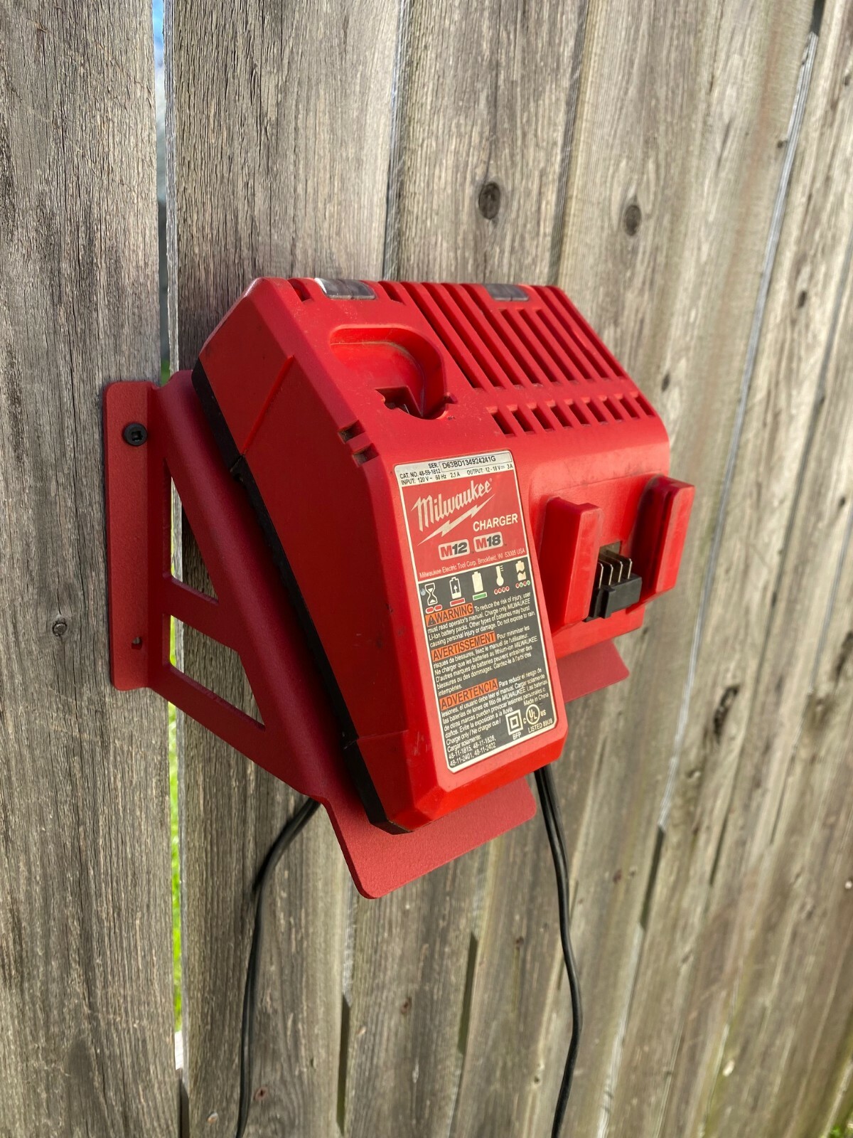 Milwaukee M18 M12 Charger Mount made in USA
