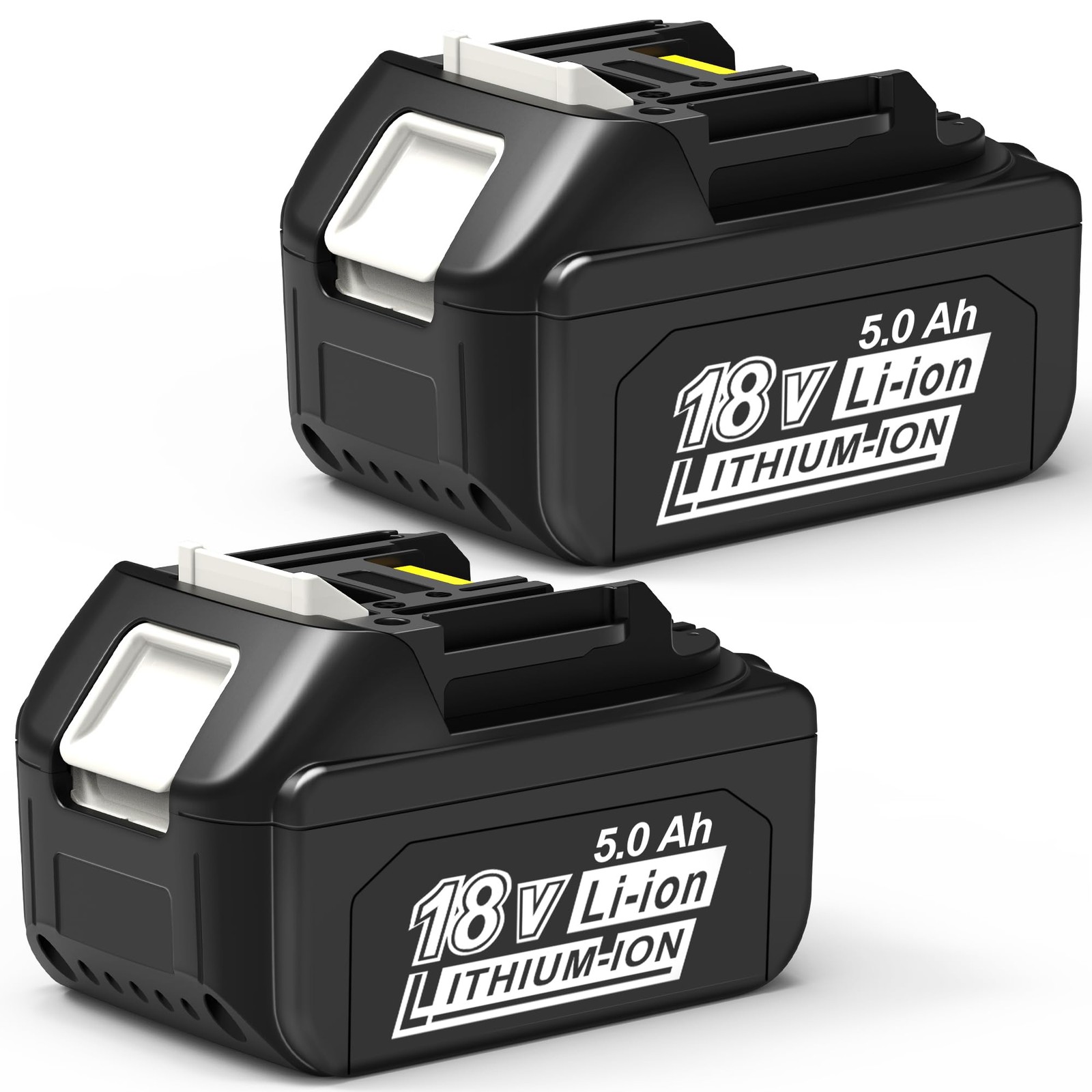 CHAUNVEN 2 Packs 5.0Ah 18V Battery Replacement 5000mAh 2pack, 2pack