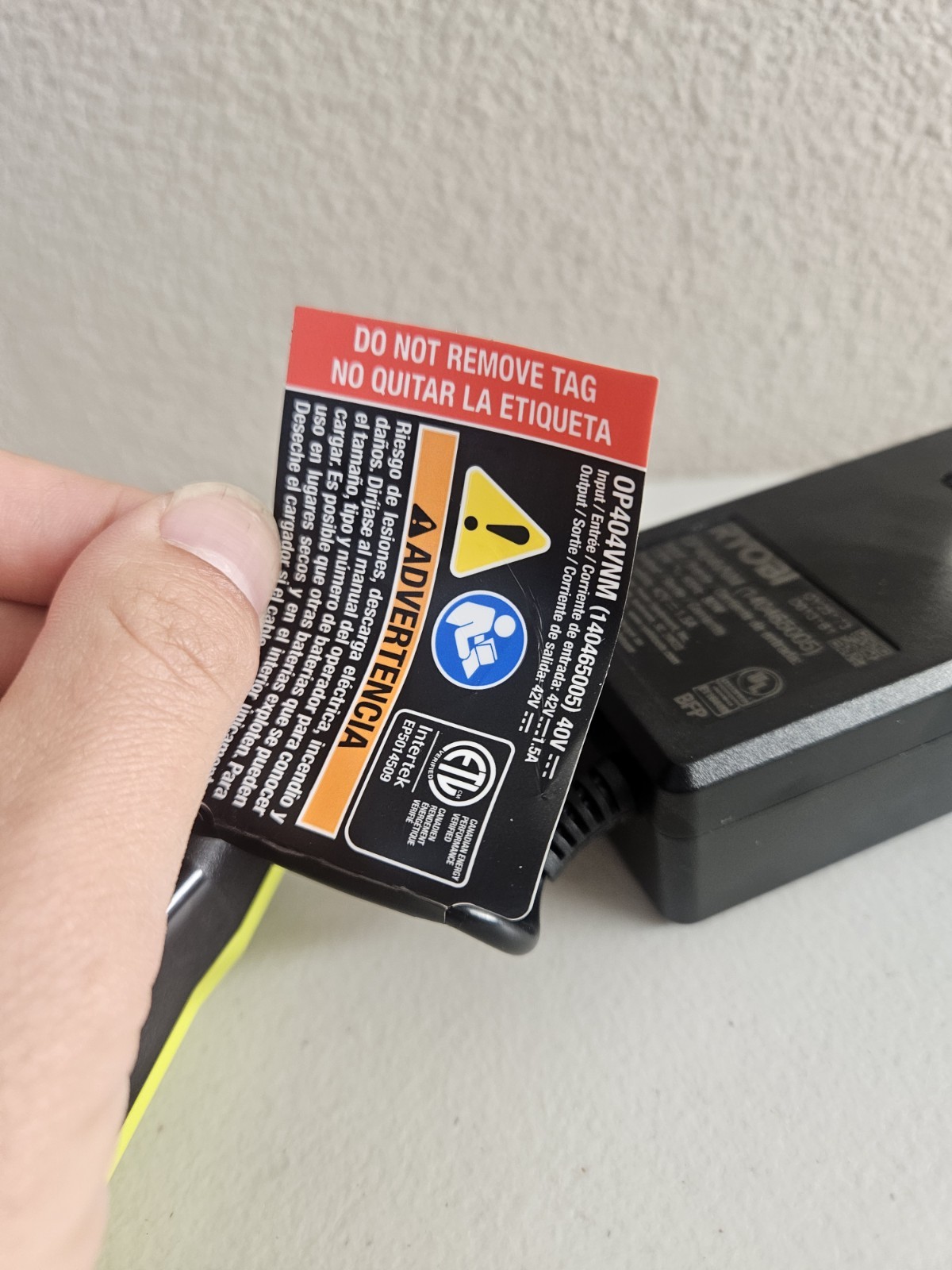 RYOBI OP404VNM 40V 40 Volt Lithium Ion Compact SLIM Battery Charger