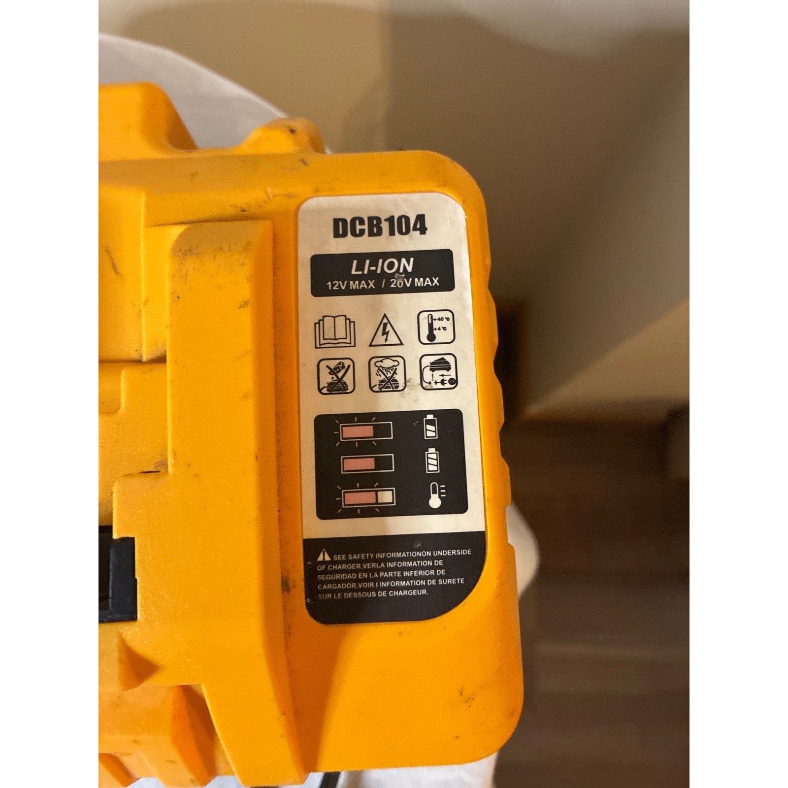 DCB104 4-Port Rapid Battery Charger for 12V 20V Max Li-Ion Yellow Black