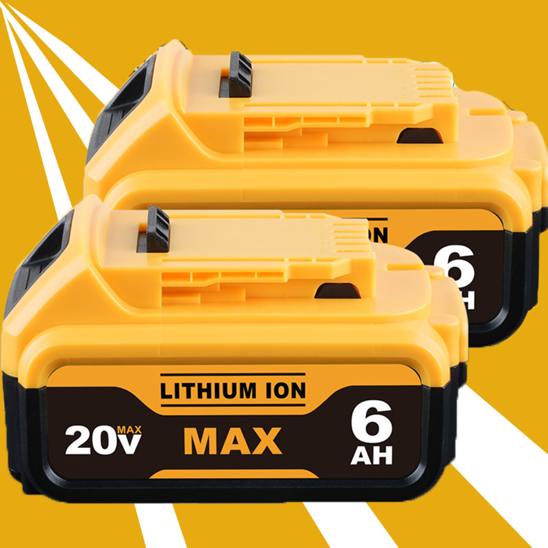 2 PACK For DeWalt 20V 20 Volt Max XR Lithium Ion Battery DCB206-2 DCB205-2 6.0AH