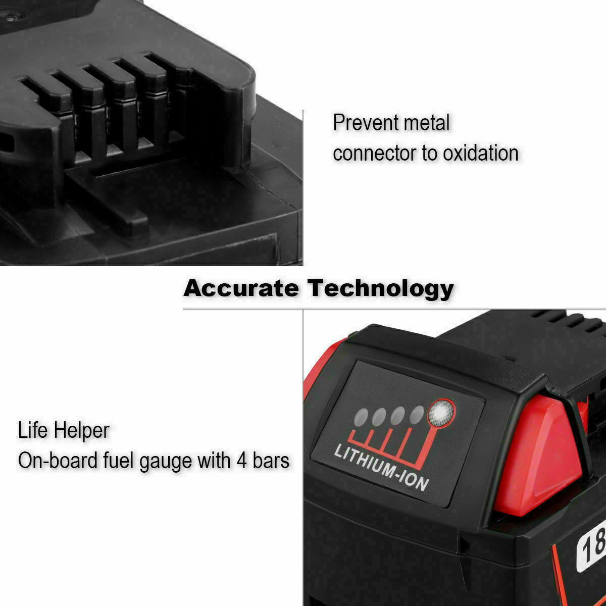 2PACK Battery For Milwaukee M18 Lithium 5.0AH Extended Capacity 48-11-1852 NEW