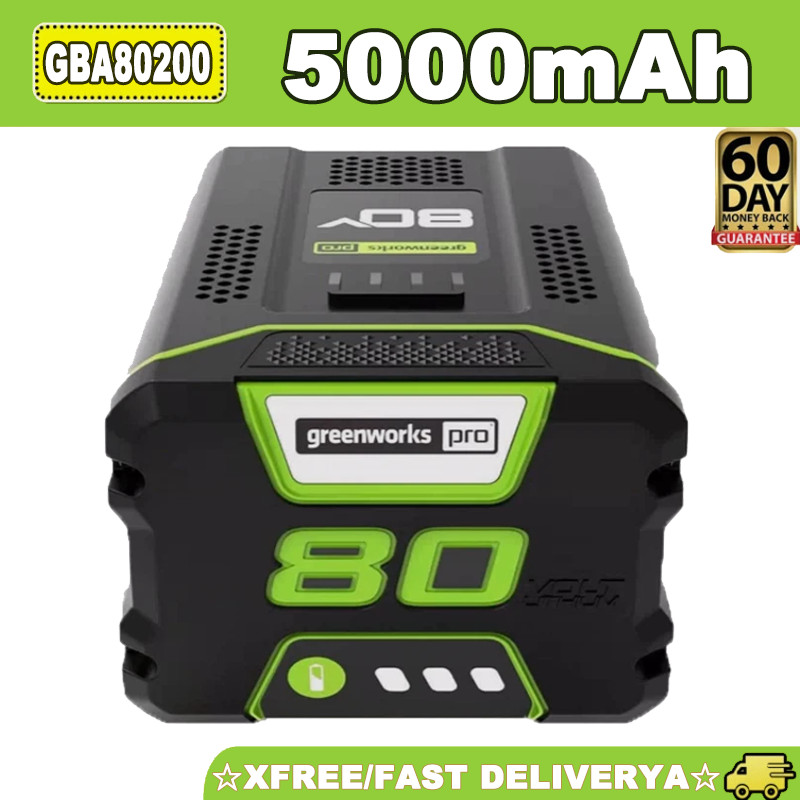 5.0AH Li-ion Battery for Greenworks Pro 80V GBA80200 GBA80500 GBA80250 GBA80400