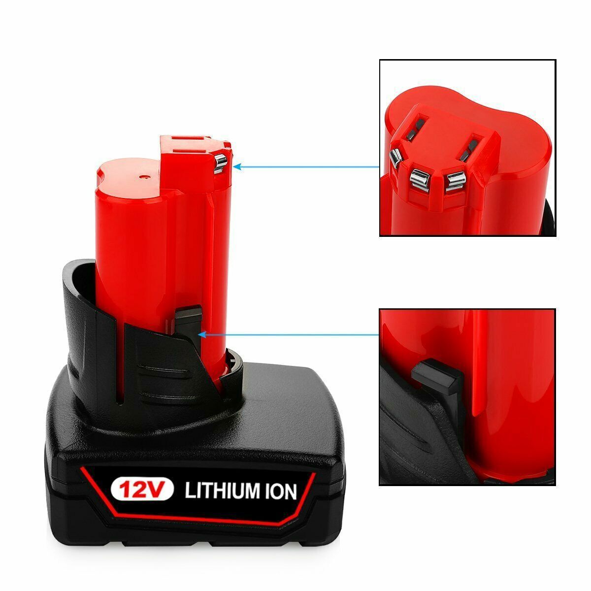 Replace 5.0Ah For Milwaukee 48-11-2401 M12 12V Lithium-Ion Battery (48-11-2411)