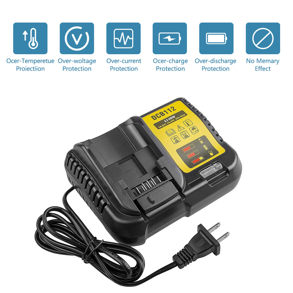 DCB112 Charger For DeWalt 20V Max Lithium Battery Charger DCB206 DCB205 DCB203
