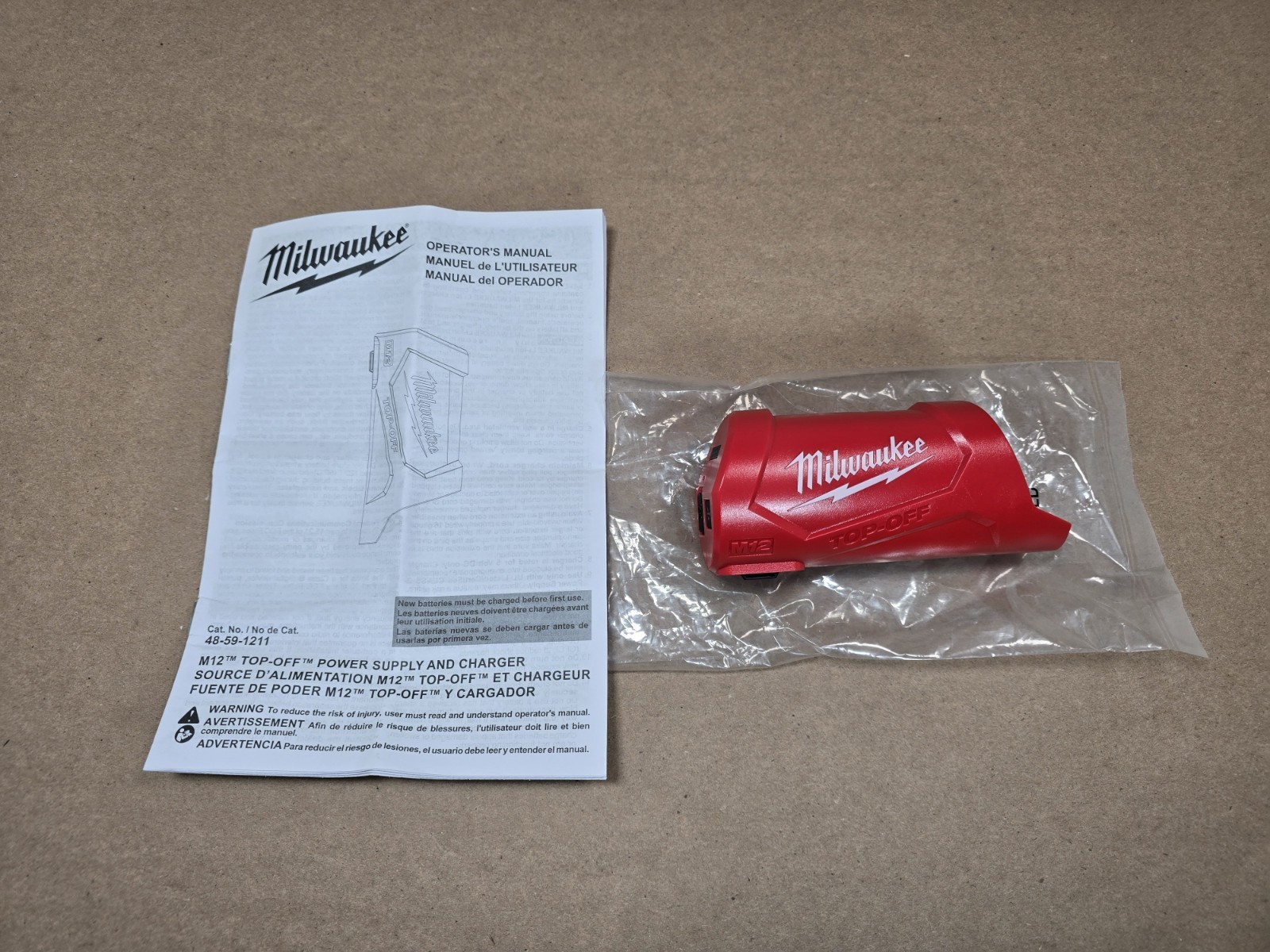 Tool Only Milwaukee 48-59-1211 M12 12V Top-Off Power Supply New No Box