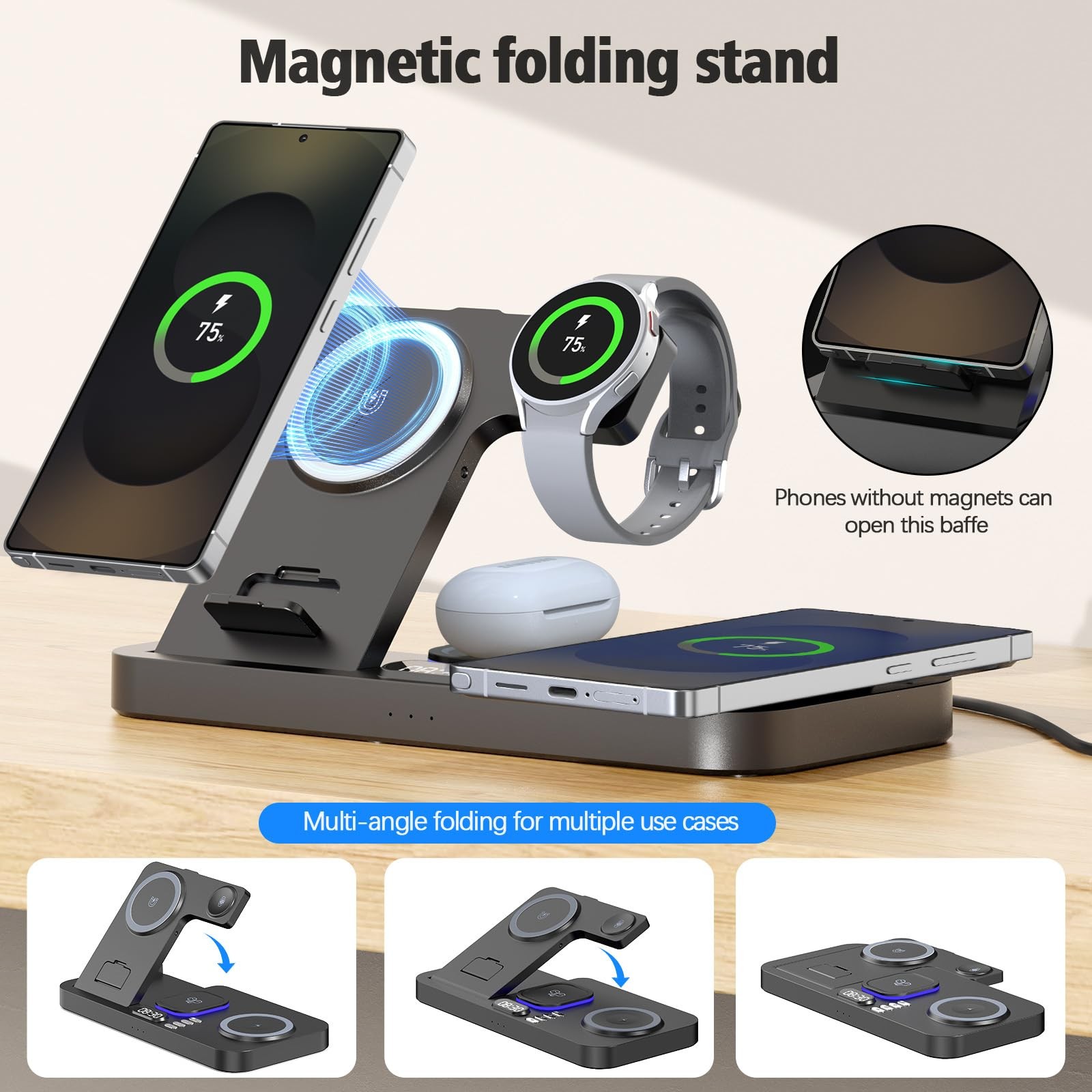 Yijyi Magnetic Wireless Charger For Samsung 6 In 1 For Samsung Charging