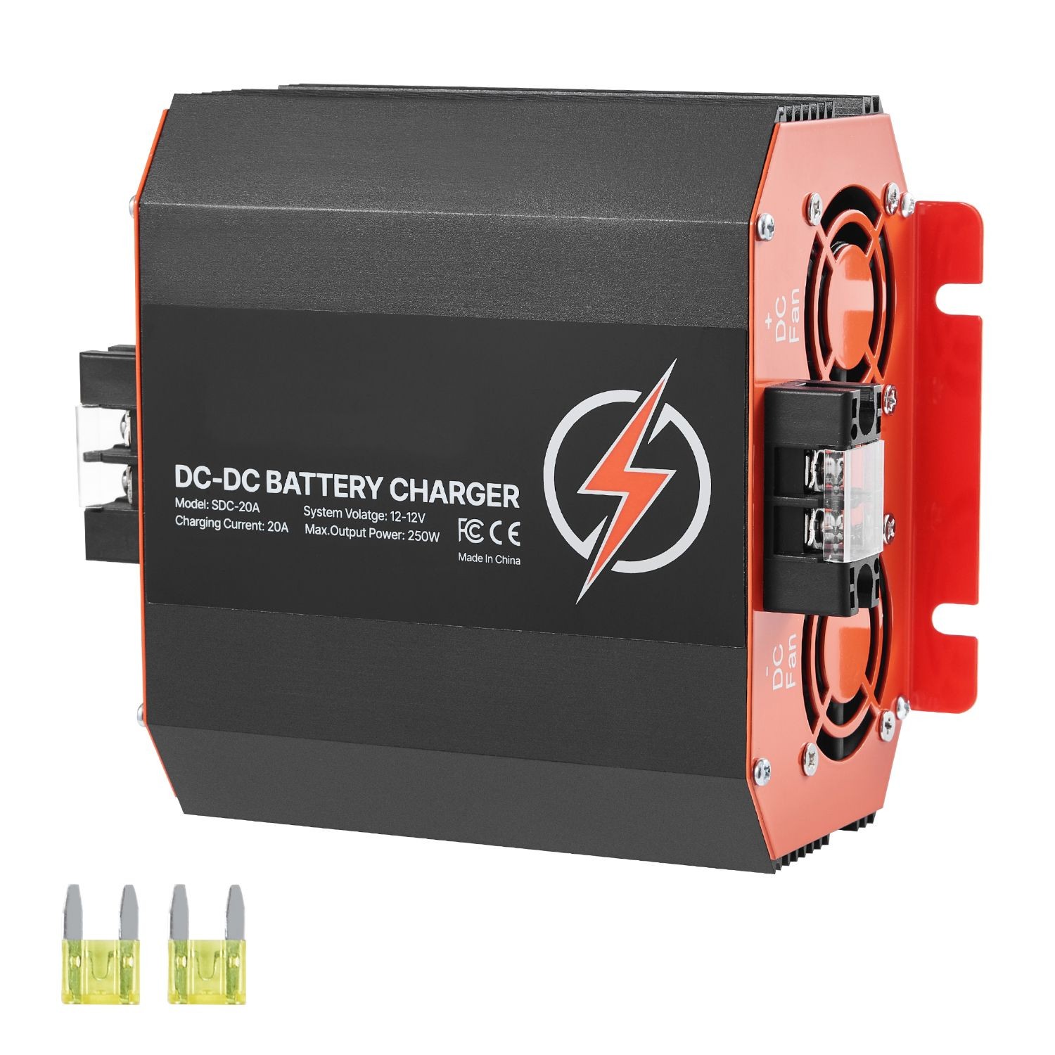 Aluminum 12V 20A DC-DC Charger: Multi-Stage, Overvoltage & Temp Protected