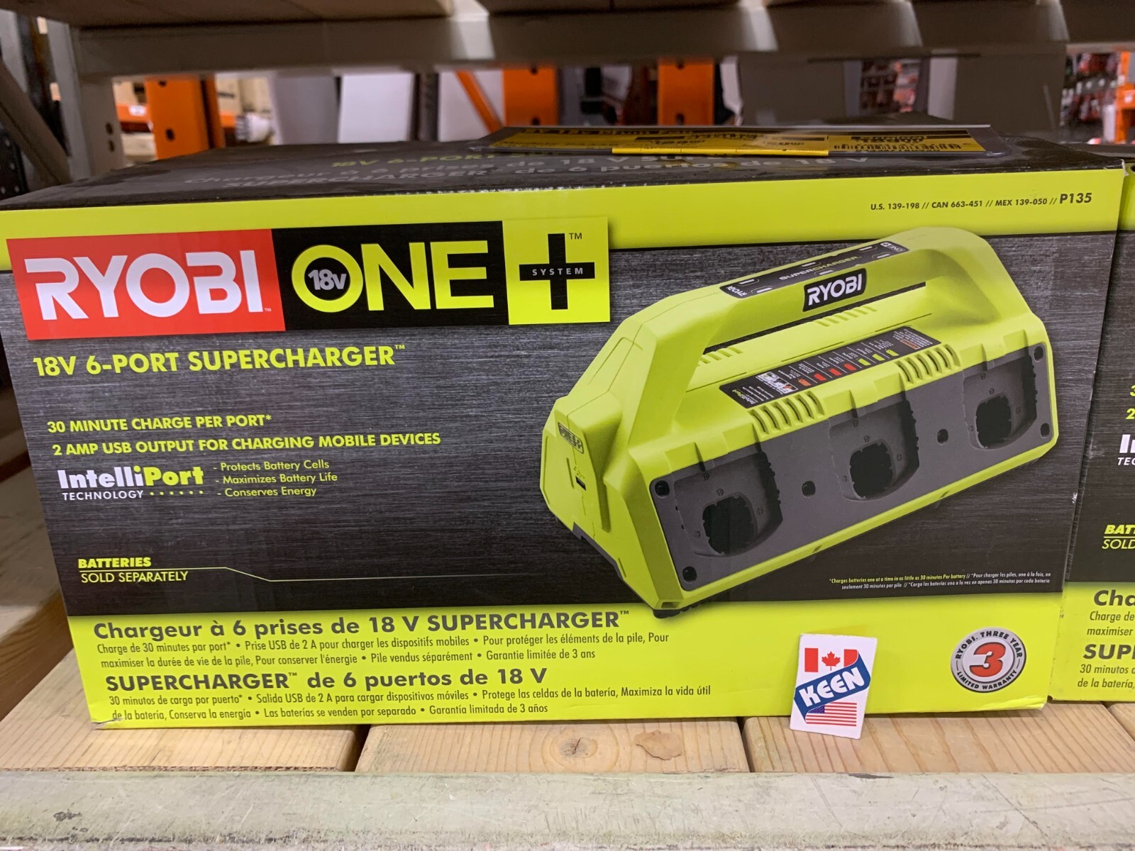 RYOBI CANADA 18V Battery 6-Port Super Charger