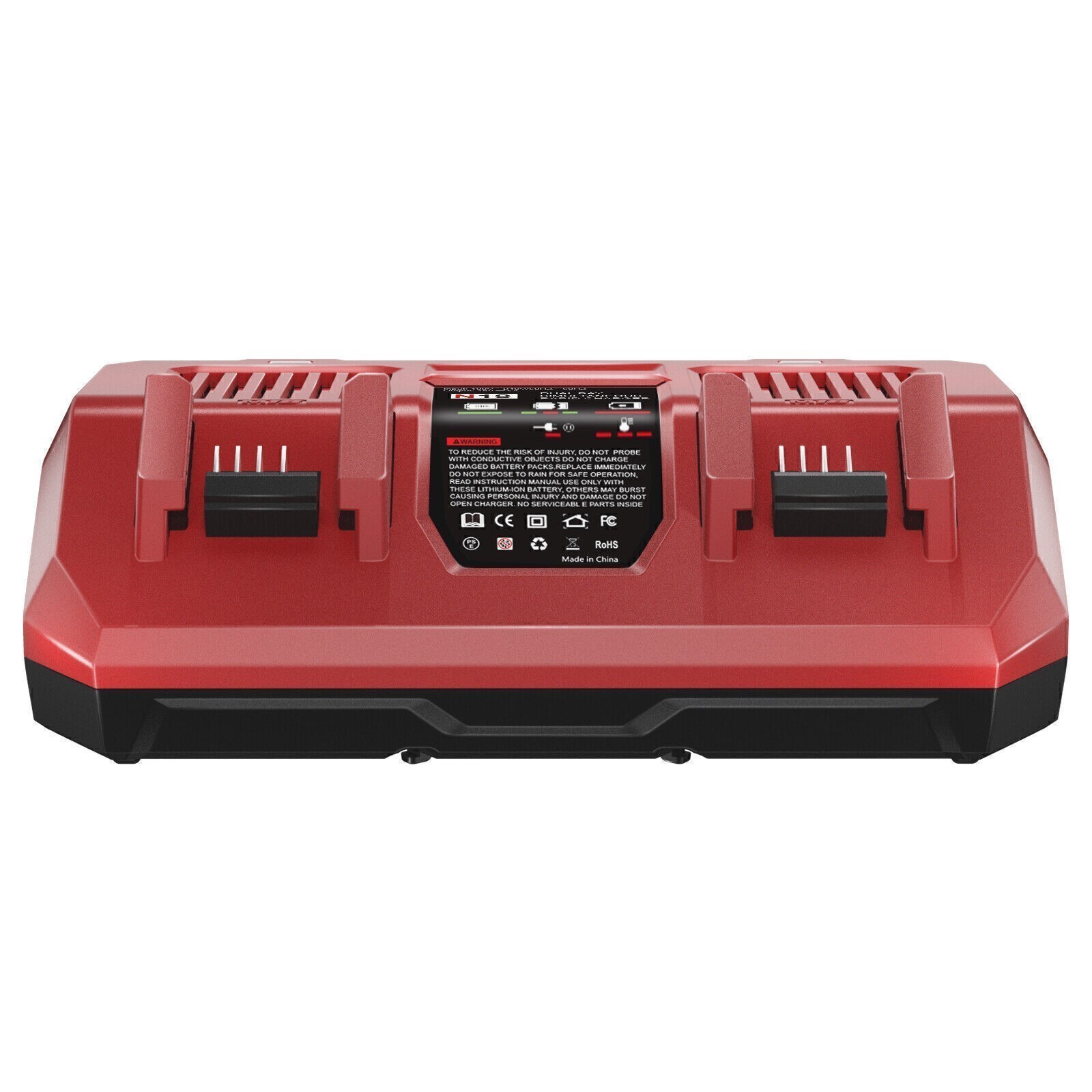 Dual Charger For Milwaukee 18V For M18 18V Dual Bay Simultaneous Rapid Charger