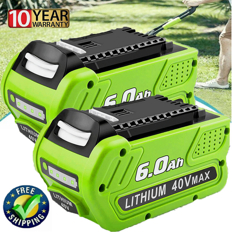 2 PACK for GreenWorks 40V G-MAX Lithium 6.0Ah Battery 29472 29462 29252 20202