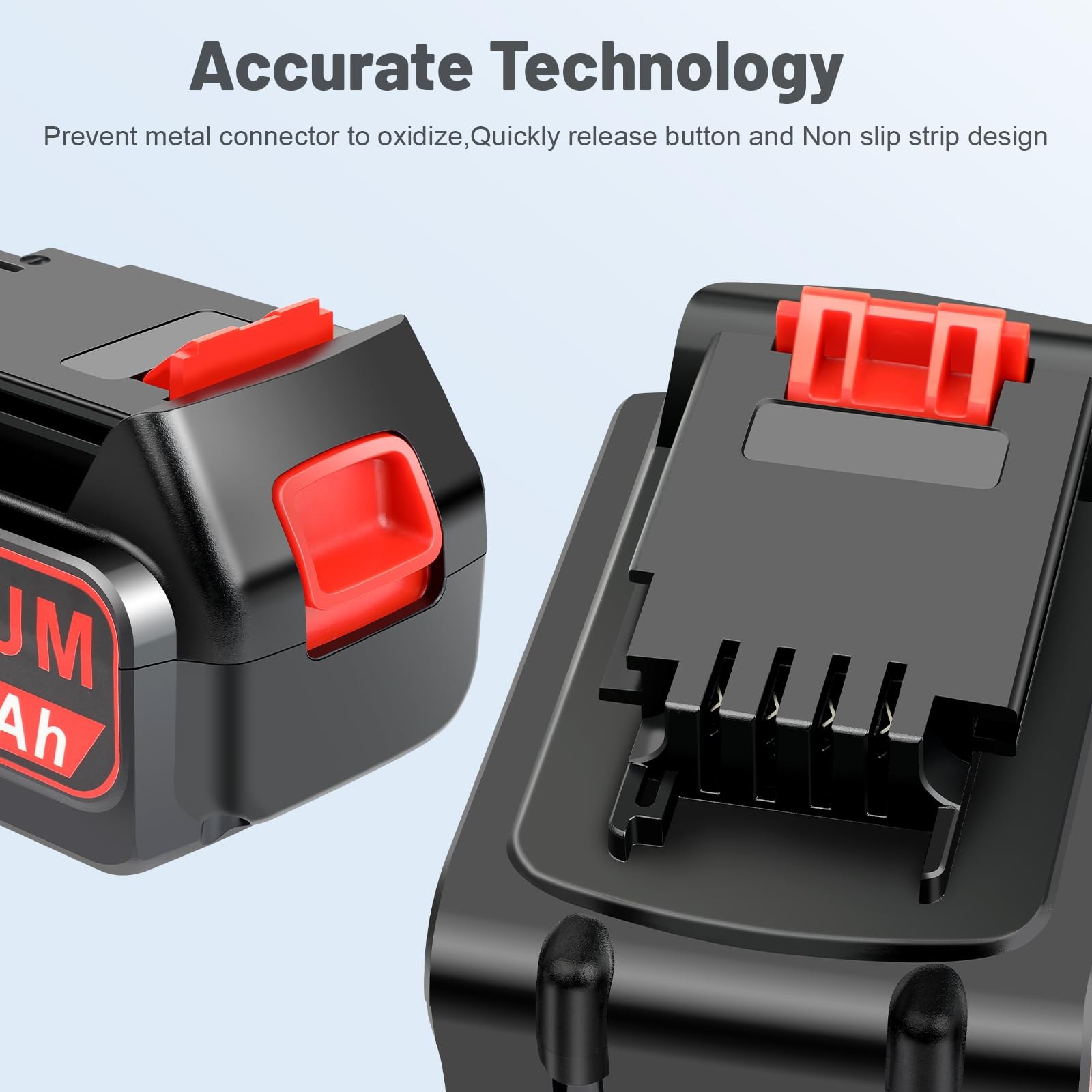 Labtec 2-Pack 6.0Ah 20V Lithium Battery Lbx4020 Compatible Black And Decker And