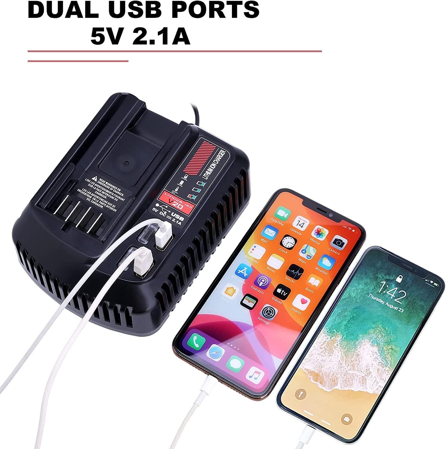 CMCB104 Fast Charger Compatible with Craftsman 20v V20 Lithium Battery CMCB201