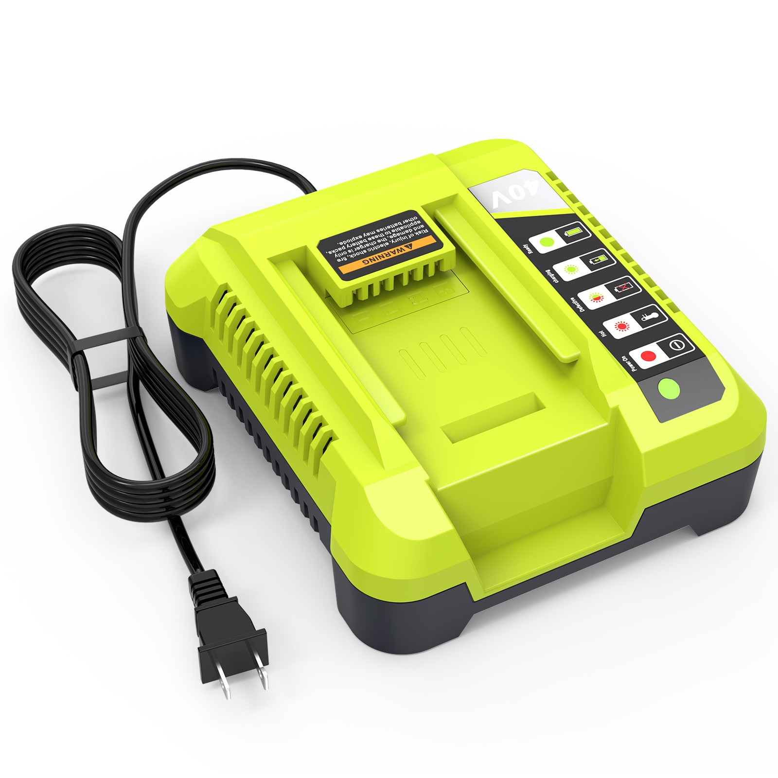 Rapid Charger For Ryobi 40V OP408VNM Lithium Battery OP406VNM OP40602 OP401 LED