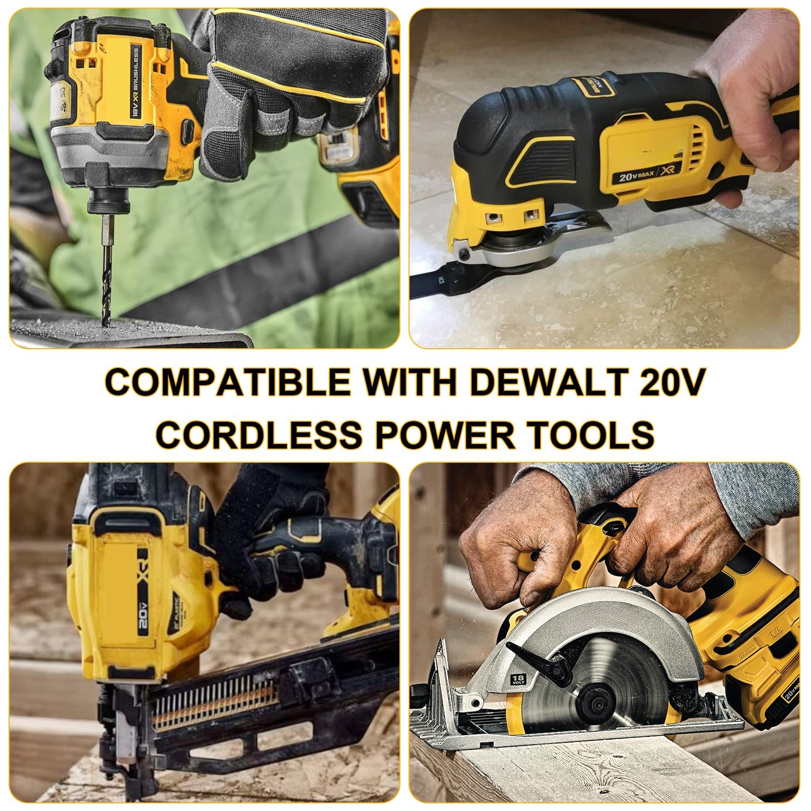 Tenmoer 2-Pack 8.0Ah 20V Battery Compatible Dewalt 20V Max Battery Replace For