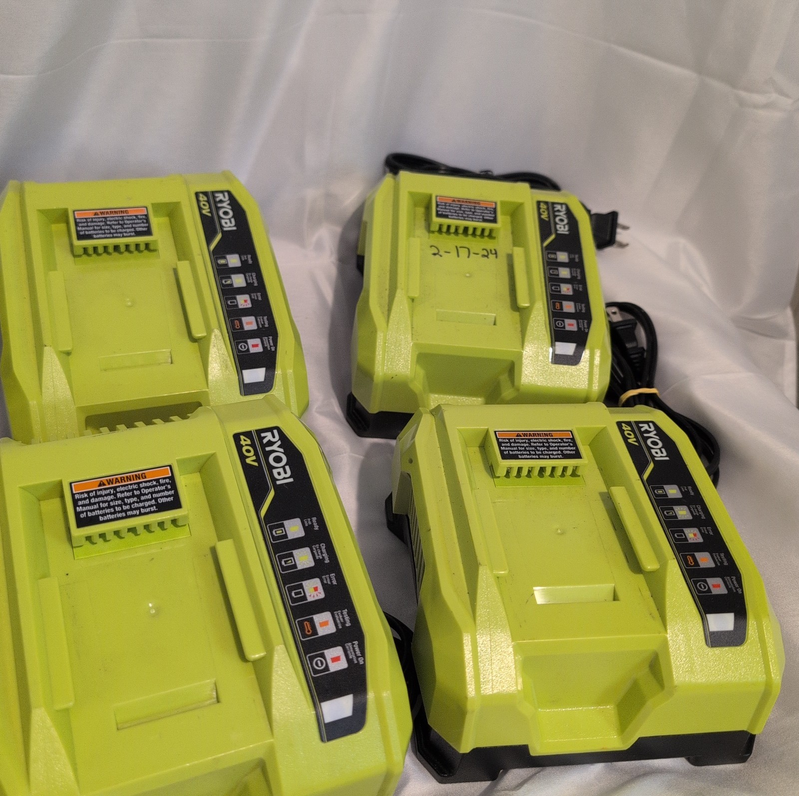 RYOBI OP406VNM 40V Lithium-Ion Lot Of 6
