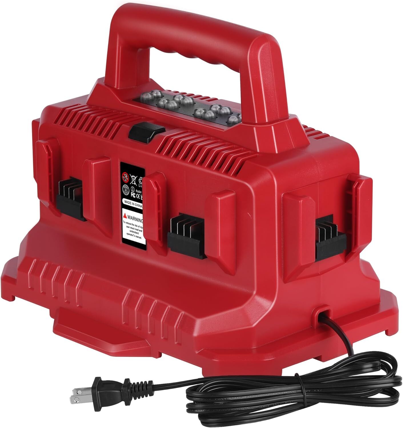 6-Port Rapid Battery Charger for Milwaukee 18V M–18 Battery 48-11-1850 11-1840