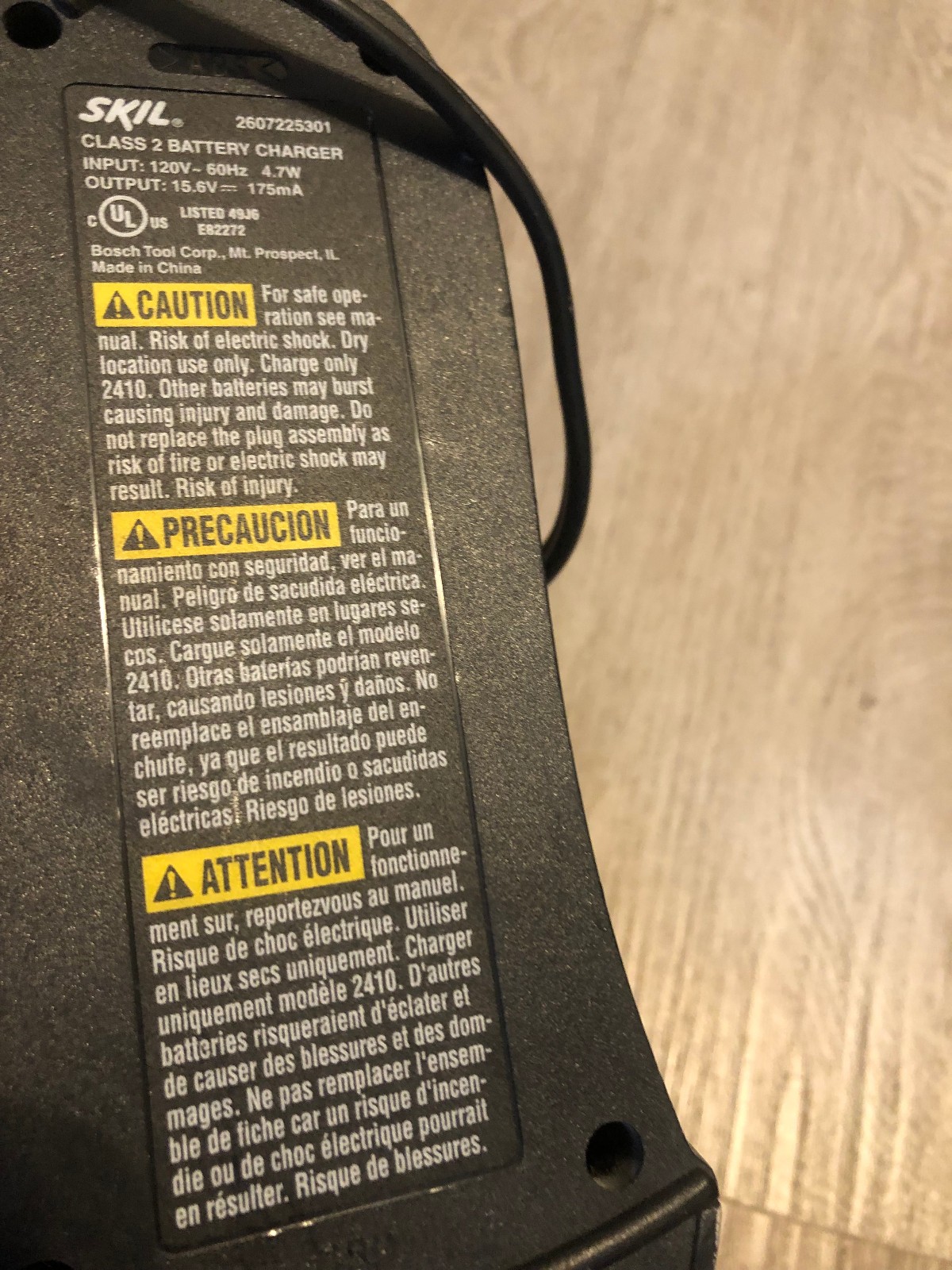Skil 2607225301 Class 2 15.6V Smart Charge Power Tool Battery Charger Tested