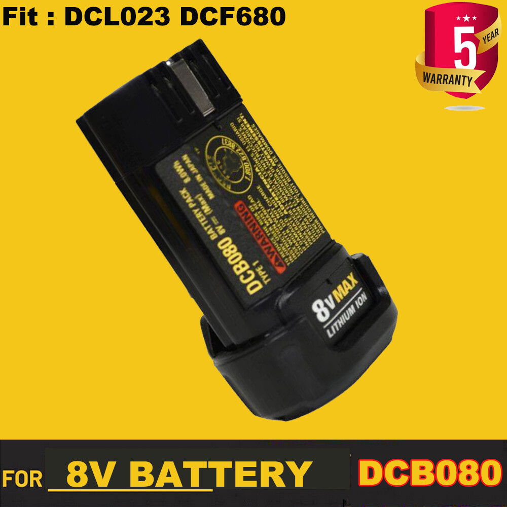 1/2/ 4x 8V Li-Ion Battery For Dewalt DCB080 DCF680N1 DW4390 DCF680N2 DCF680G2