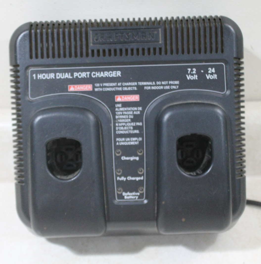 TESTED Craftsman C3 7.2-24v 1 Hour Dual Port Charger Genuine OEM 315.115730