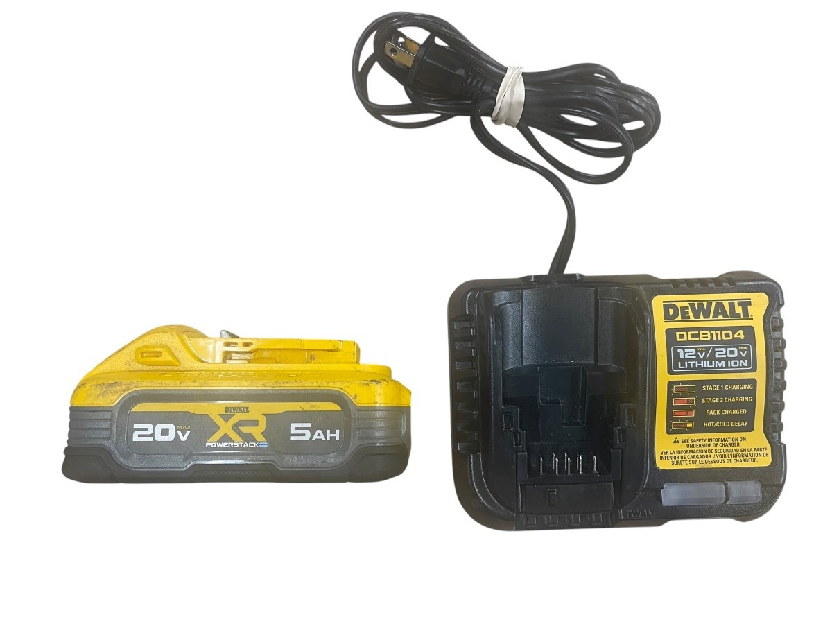 Dewalt DCB1104 12V 20V Max Battery Charger w/5AH BATTERY(AL-JEM) (PPJ061620)