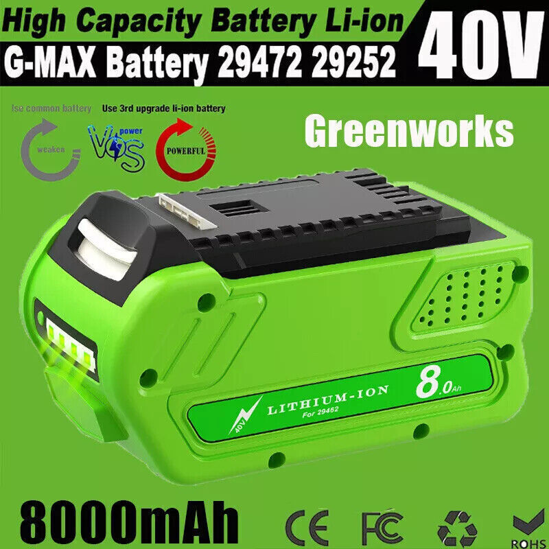 2Pack For Greenworks 40V G-MAX Lithium 8.0AH Battery 29462 29252 29472 29482