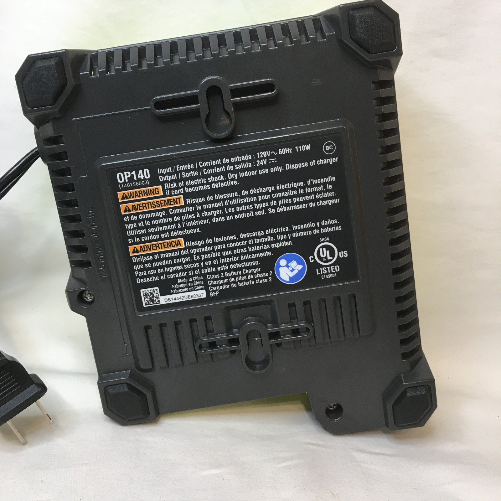 RYOBI 24V Battery Charger Lithium Batteries NOT included Powers On Very Clean