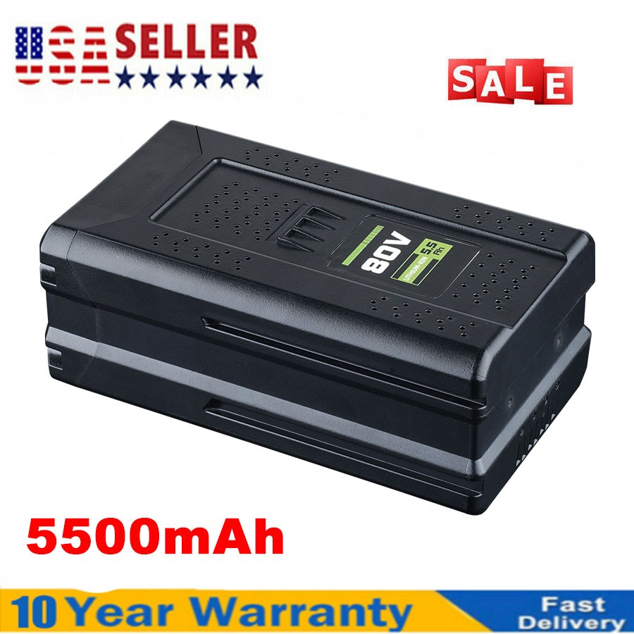 FOR Greenworks 80V Lithium Ion 5.0Ah Rechargeable Li-ion Battery BAB727 GBA80200