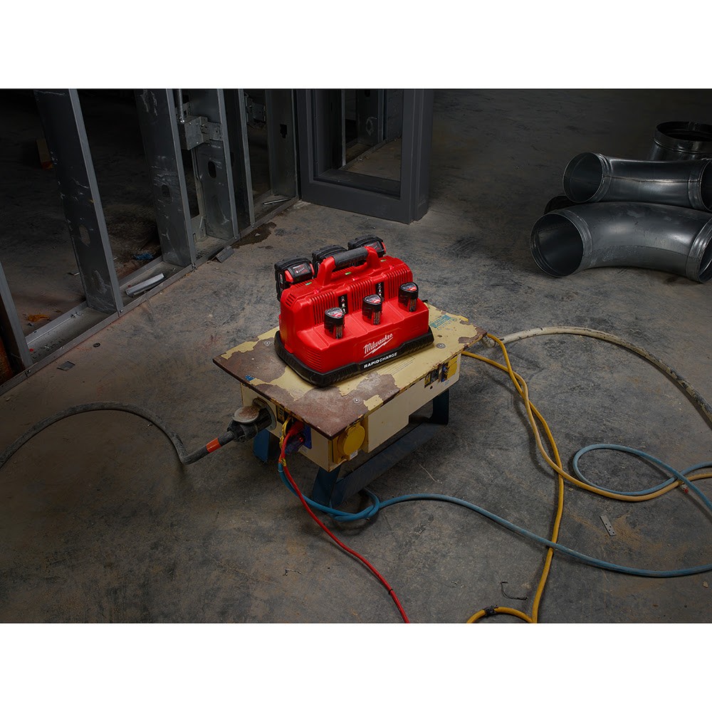 Milwaukee 48-59-1807 M18 & M12 Rapid Charge Station ((3) M18 & (3) M12 Packs)