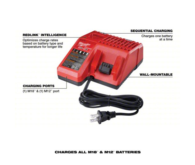 SALE! Milwaukee 48-59-1812 Battery Charger:Multi-Port Charging,For 12V DC/18V DC