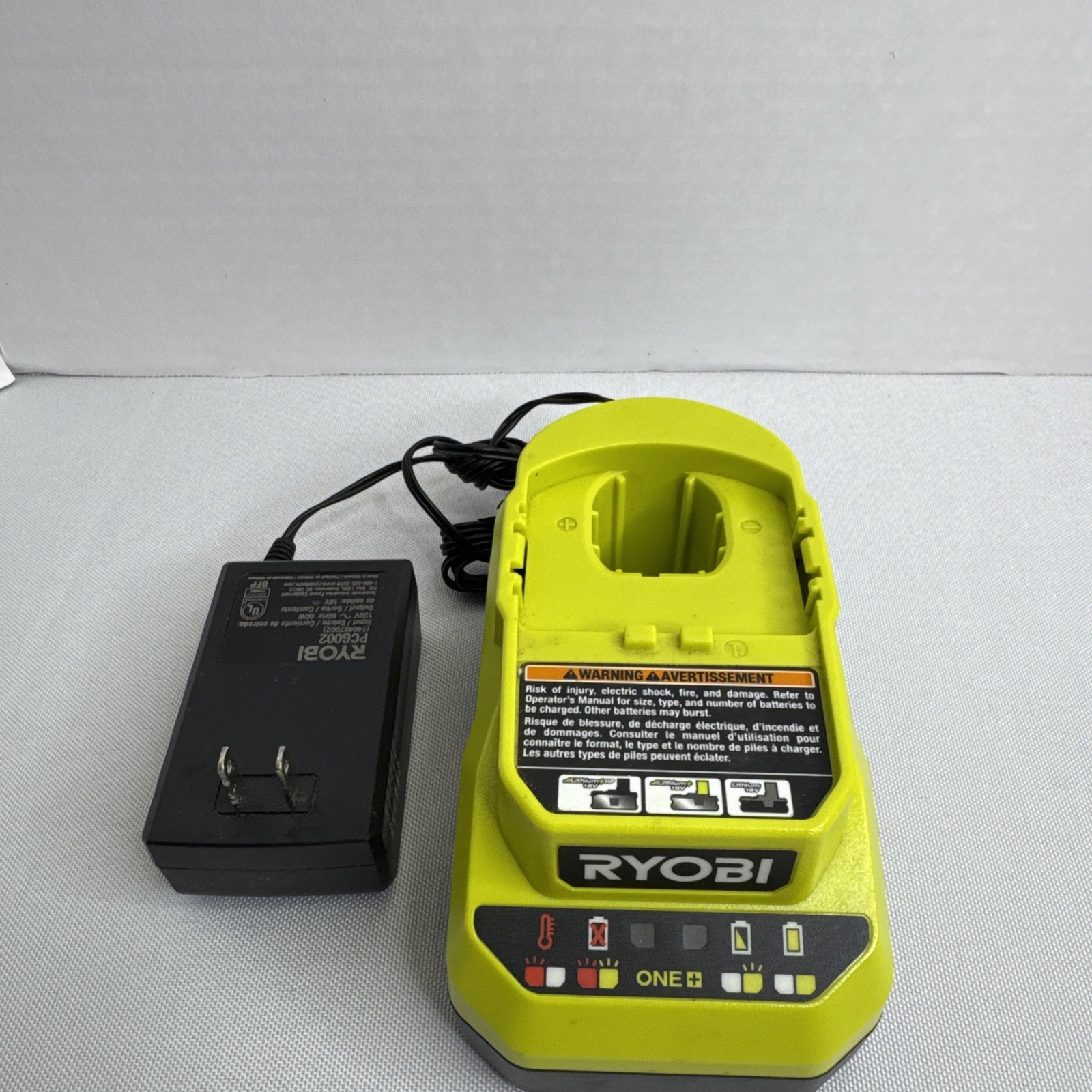 Ryobi PCG002 18V ONE+ Lithium-Ion FAST Battery Charger OEM