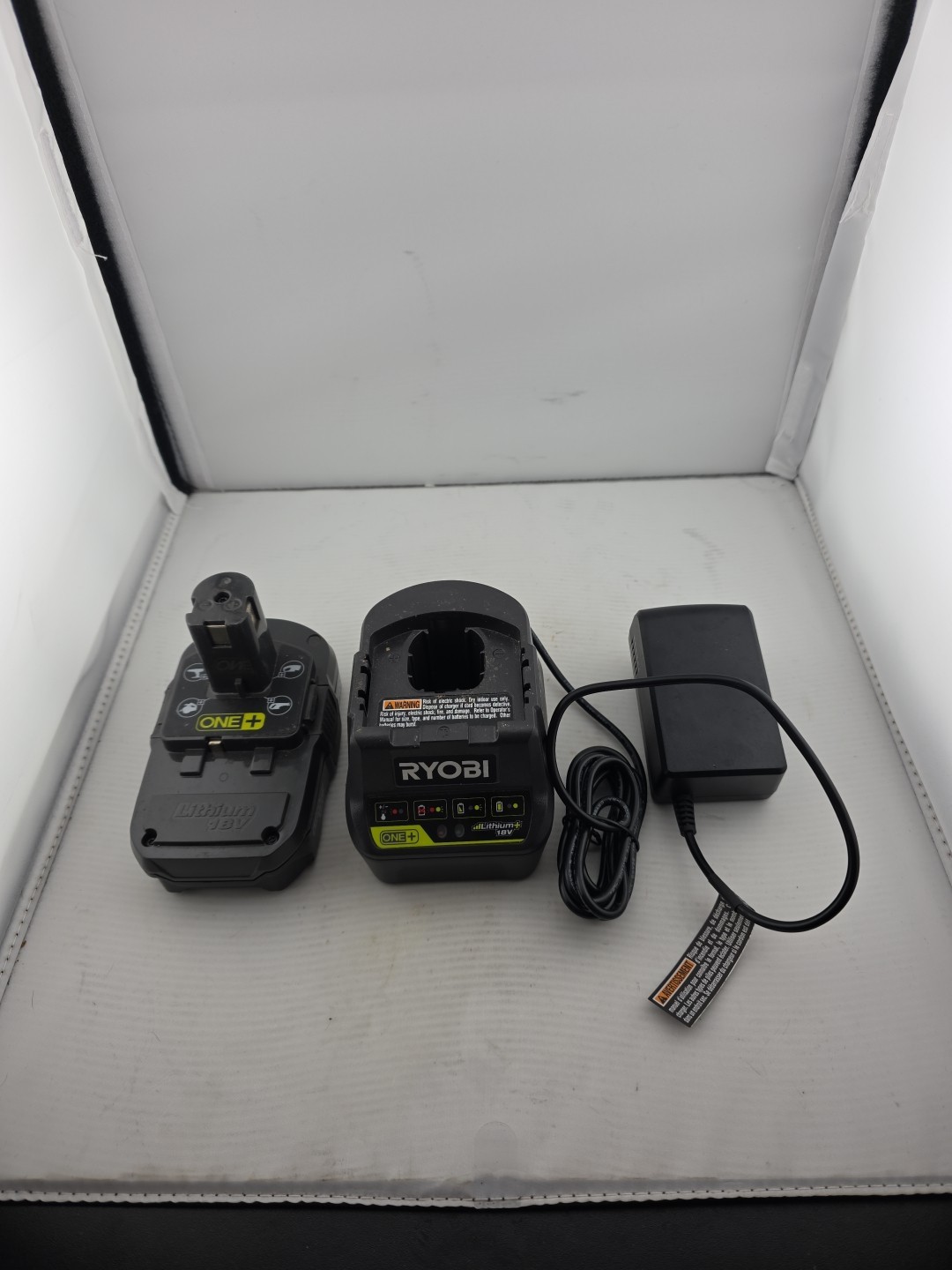 Ryobi P118B 18V ONE+ & P112 Lithium-Ion Battery & Charger Tested Working