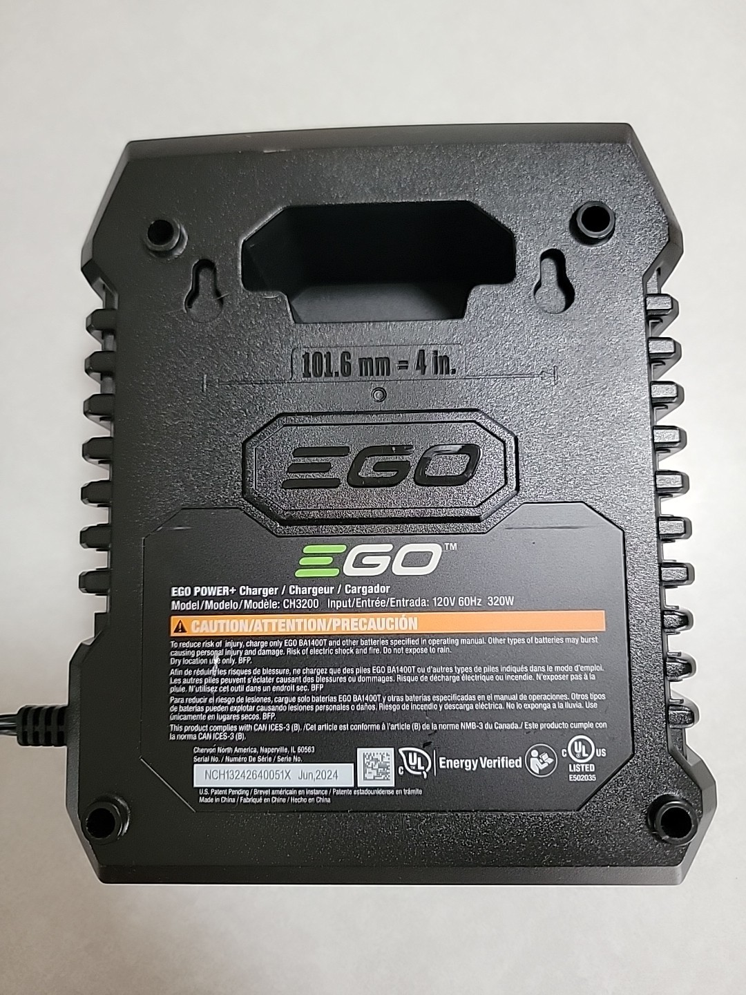 EGO Power CH3200 320W 56-Volt Lithium-ion Fast Charger