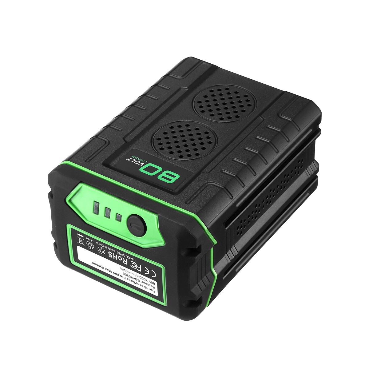 FOR Greenworks 80V Lithium Ion 5.0Ah Rechargeable Li-ion Battery BAB727 GBA80200