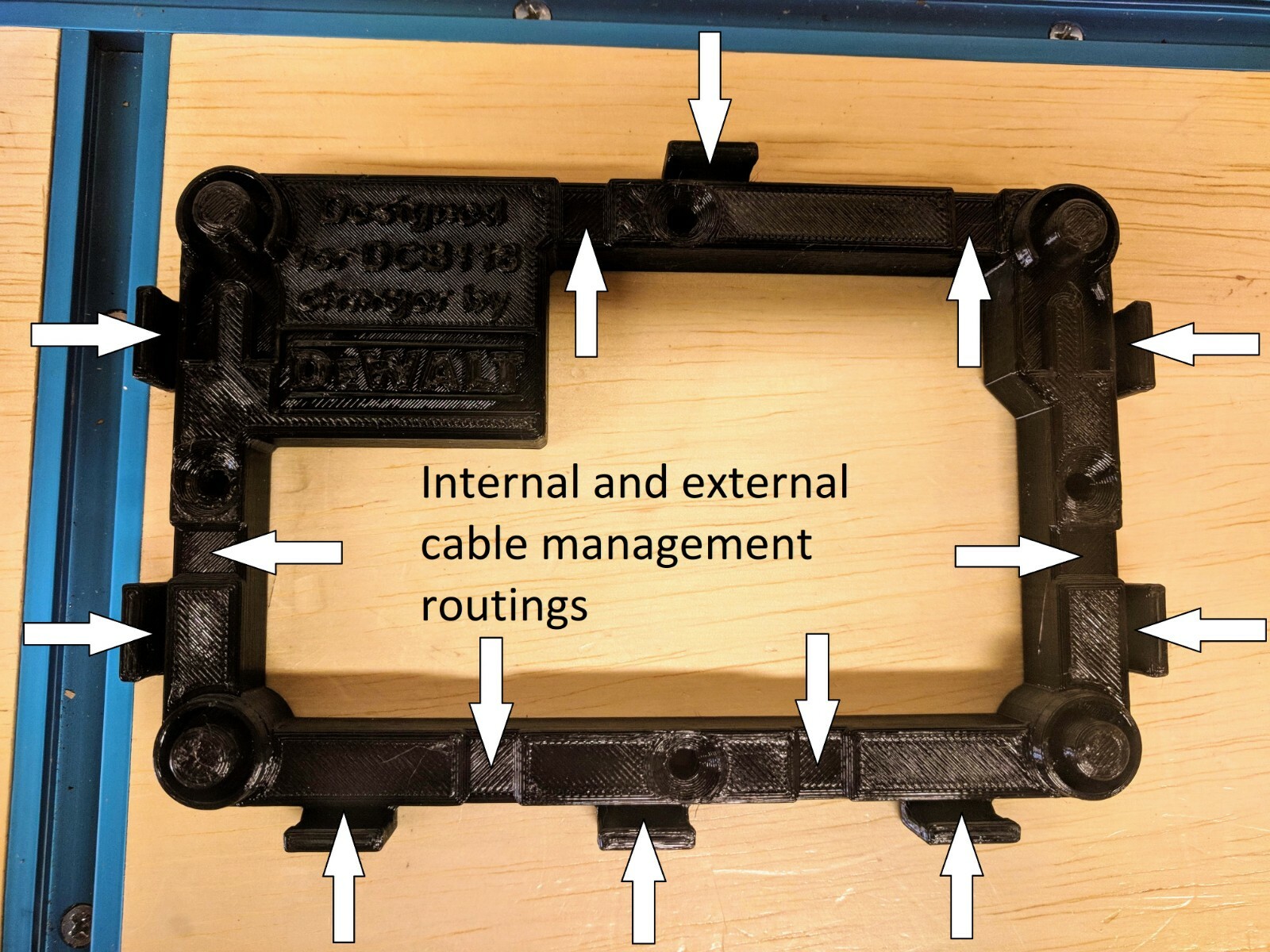 Wall Mount For DeWalt DCB118 Charger With Optional 20v Max Battery Mounts