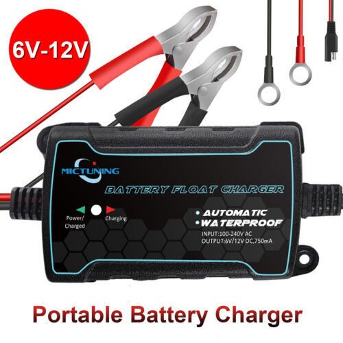 6V/12V 1A Smart Battery Charger, Charger and Maintainer For Car SUV Motorcycles