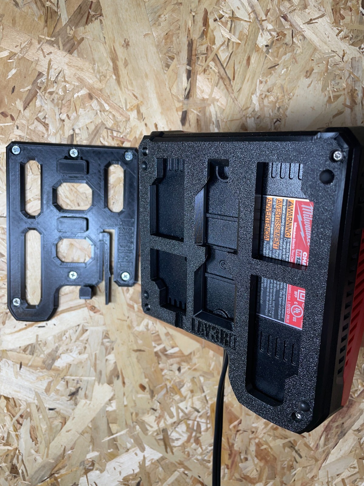 Detachable Wall Mount for Milwaukee M12/M18 Charger 48-59-1812/48-59-1808 Rapid
