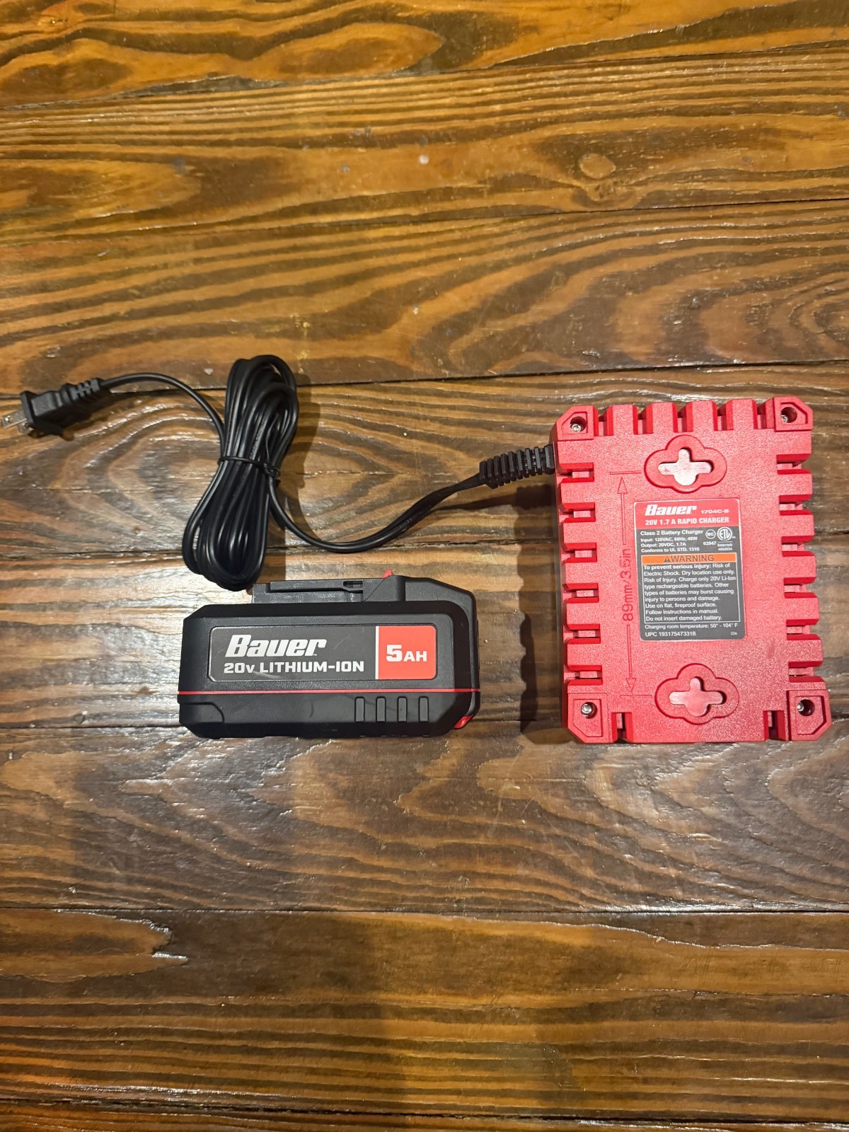 Bauer Hypermax 20V Starter Kit 5Ah Battery Included Charger Model 1704C-R