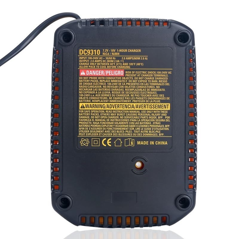 18V XRP NiCad NiMh Battery Charger for DeWalt Tools – Compatible with DC9096, DC