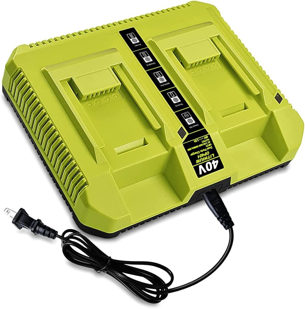 40V Dual Battery Charger Compatible with Ryobi OP401 OP400 OP403 OP404 New