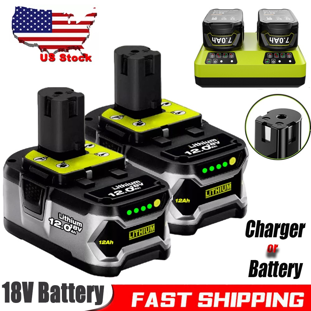 18V 12.0Ah For RYOBI Plus High Capacity Lithium Ion Battery P108- USA Ship NEW