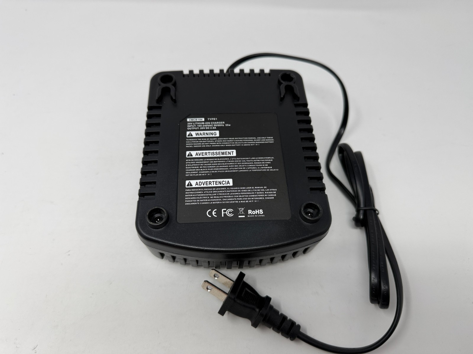 1x For Craftsman 20V 20 Volt MAX CMCB104 Lithium-Ion Battery Charger Replacement