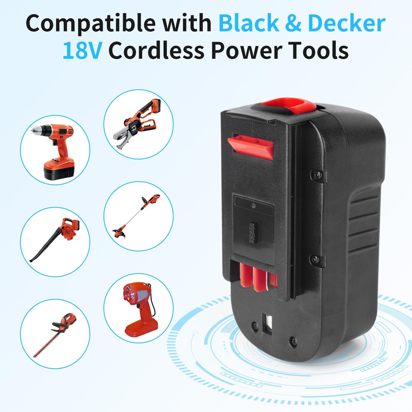 Dongpucun 2Pack 18V 4.0Ah Battery And Charger Set For Black And Decker 18V