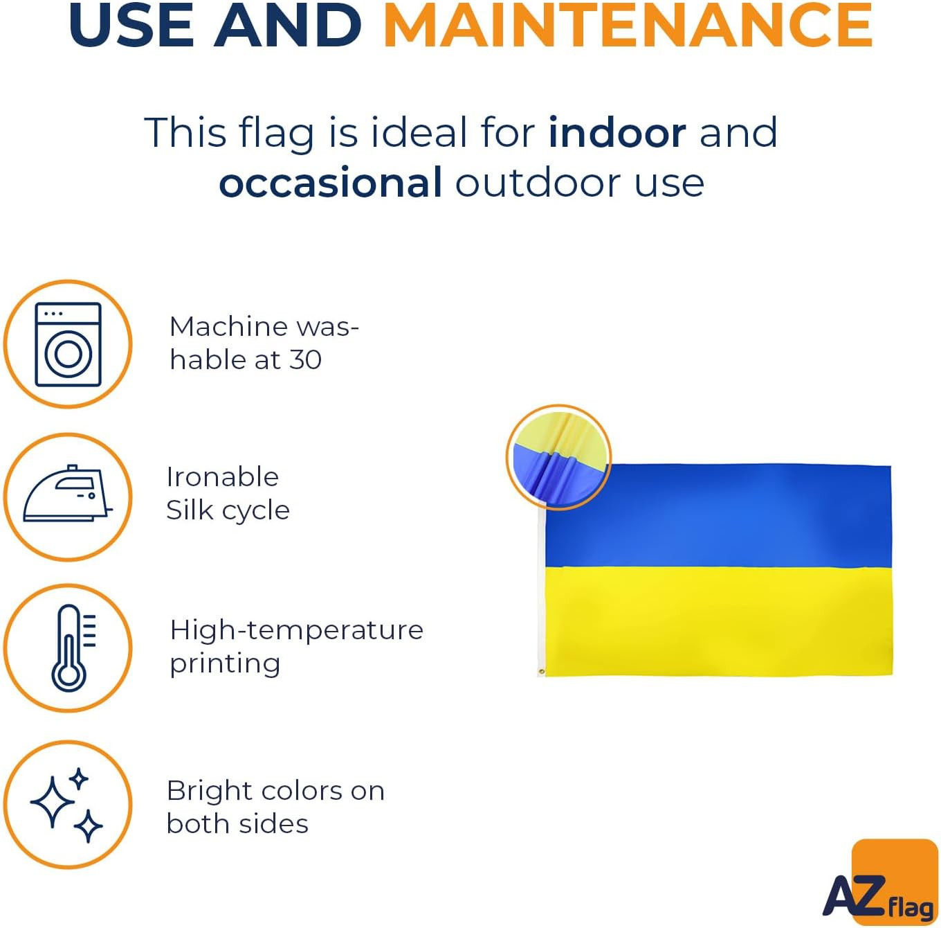 – Ukraine Flag – 2X3 Ft – 100D Polyester Ukrainian Banner with Two Metal Grommet