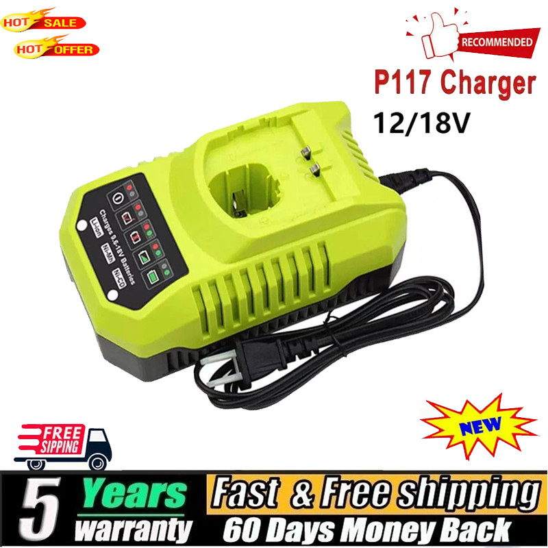 Fast Charger P117 for Ryobi 18V One Plus P108 High Capacity Lithium Battery P103