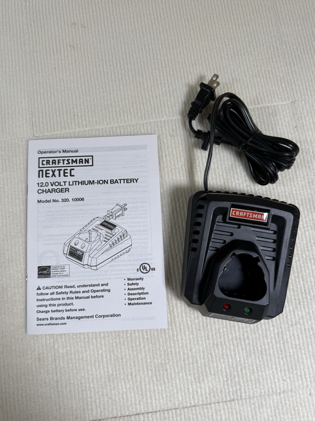 Craftman Nextec DieHard 12V Li-ion Replacement Battery Charger 320.10006 Unused